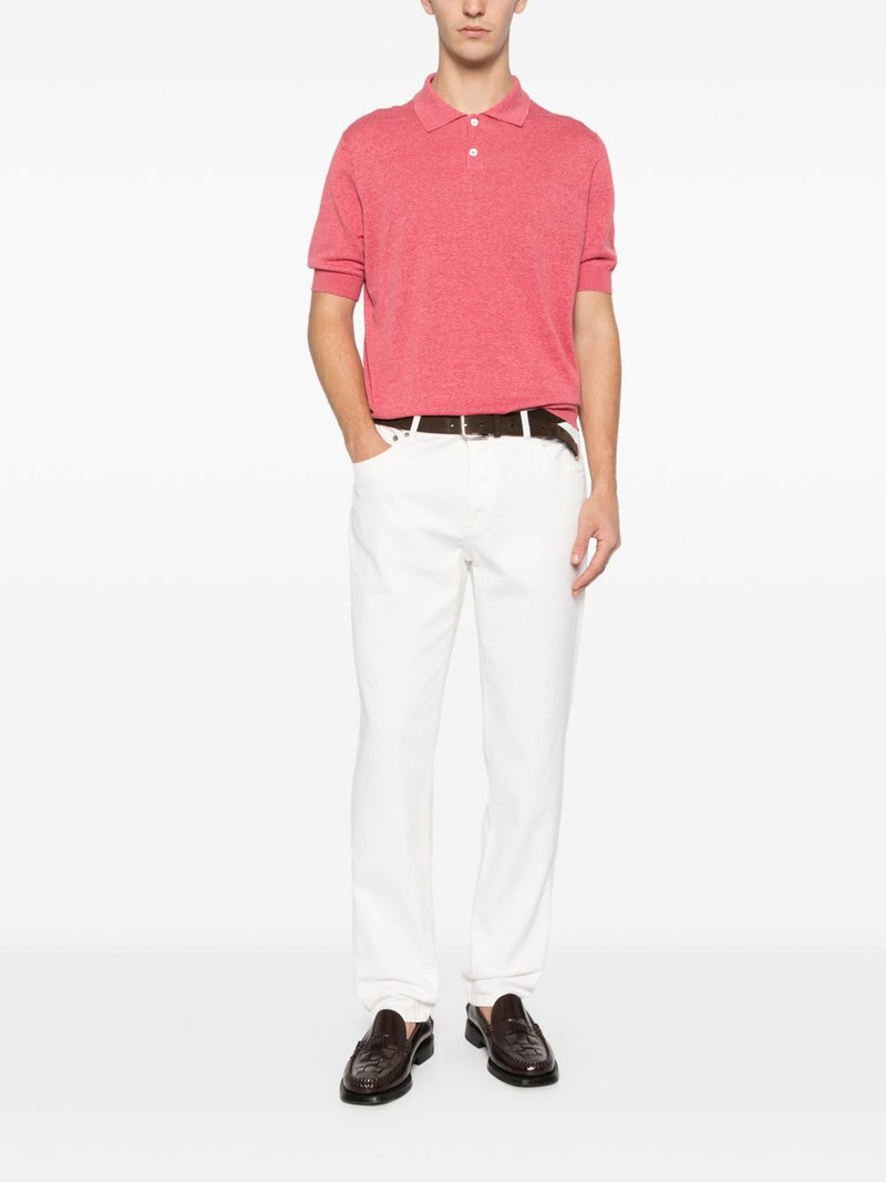 Brunello Cucinelli ribbed-hem polo shirt outlook