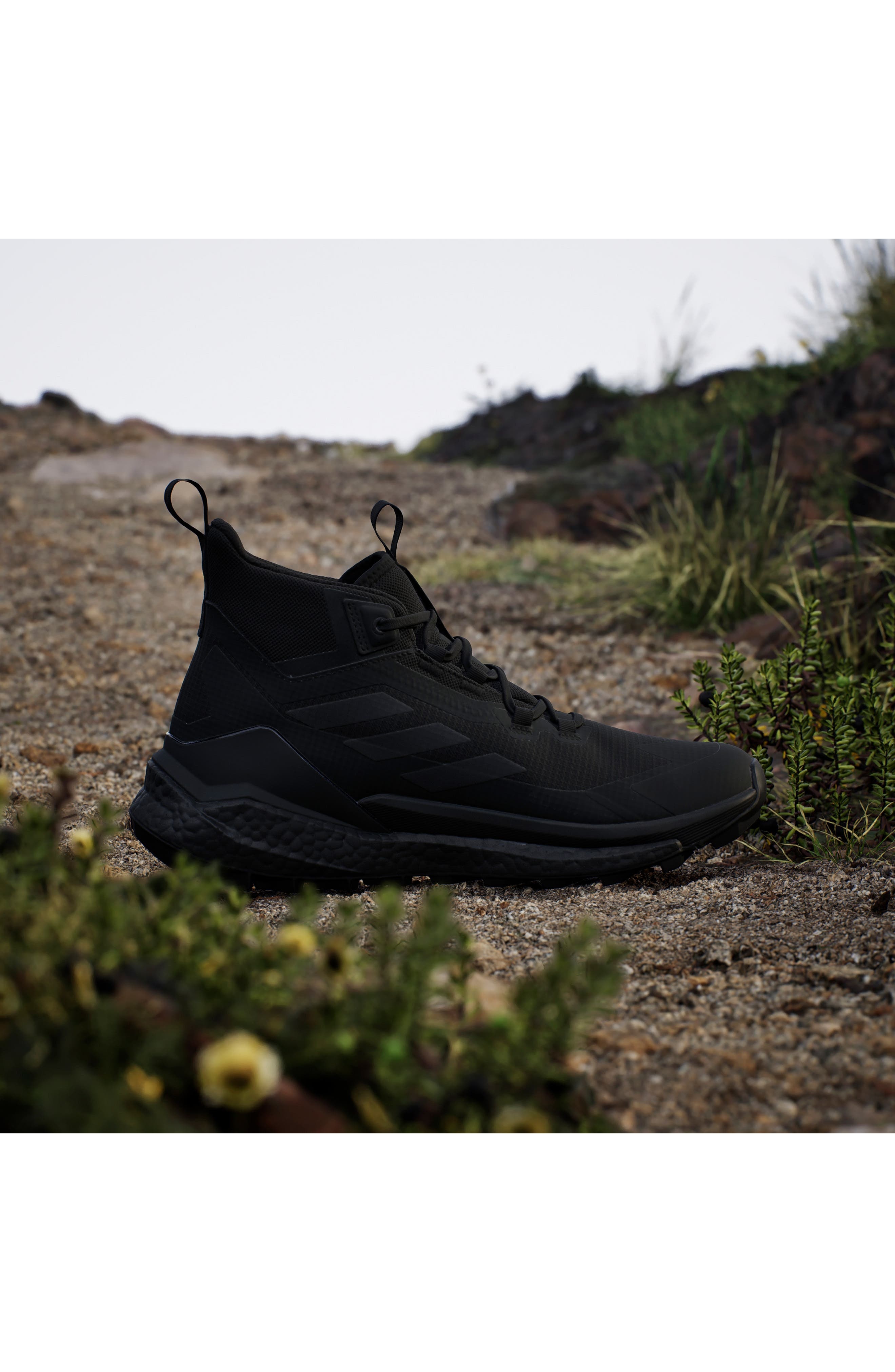 adidas Terrex Free Hiker 2.0 Mid Waterproof Gore-Tex® Hiking Shoe in Black/Black/Grey at Nordstrom - 2