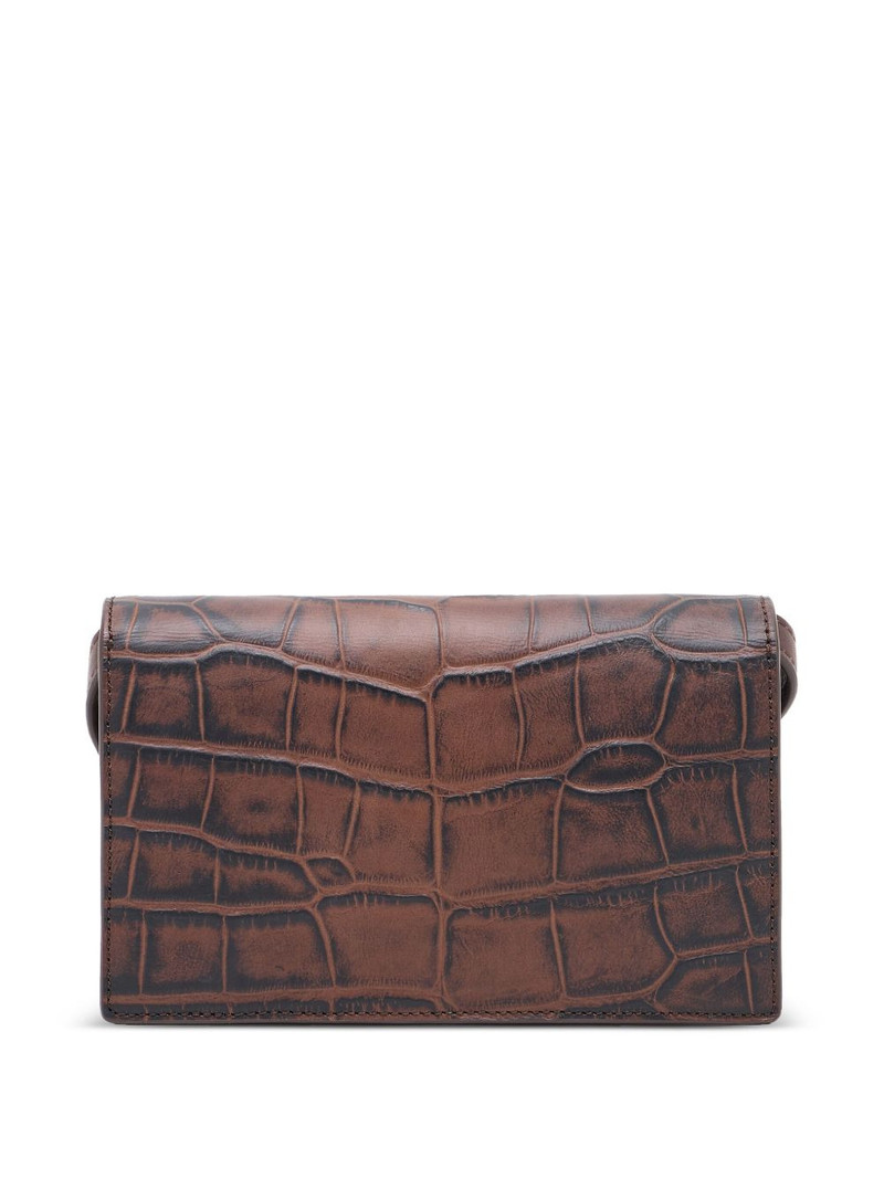 EMPORIO ARMANI crocodile-embossed leather shoulder bag outlook