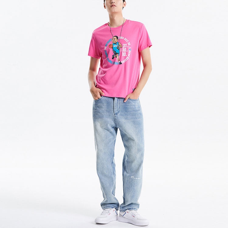 Li-Ning Way Of Wade Cartoon Graphic T-shirt 'Pink' AHSQ475-5 - 7