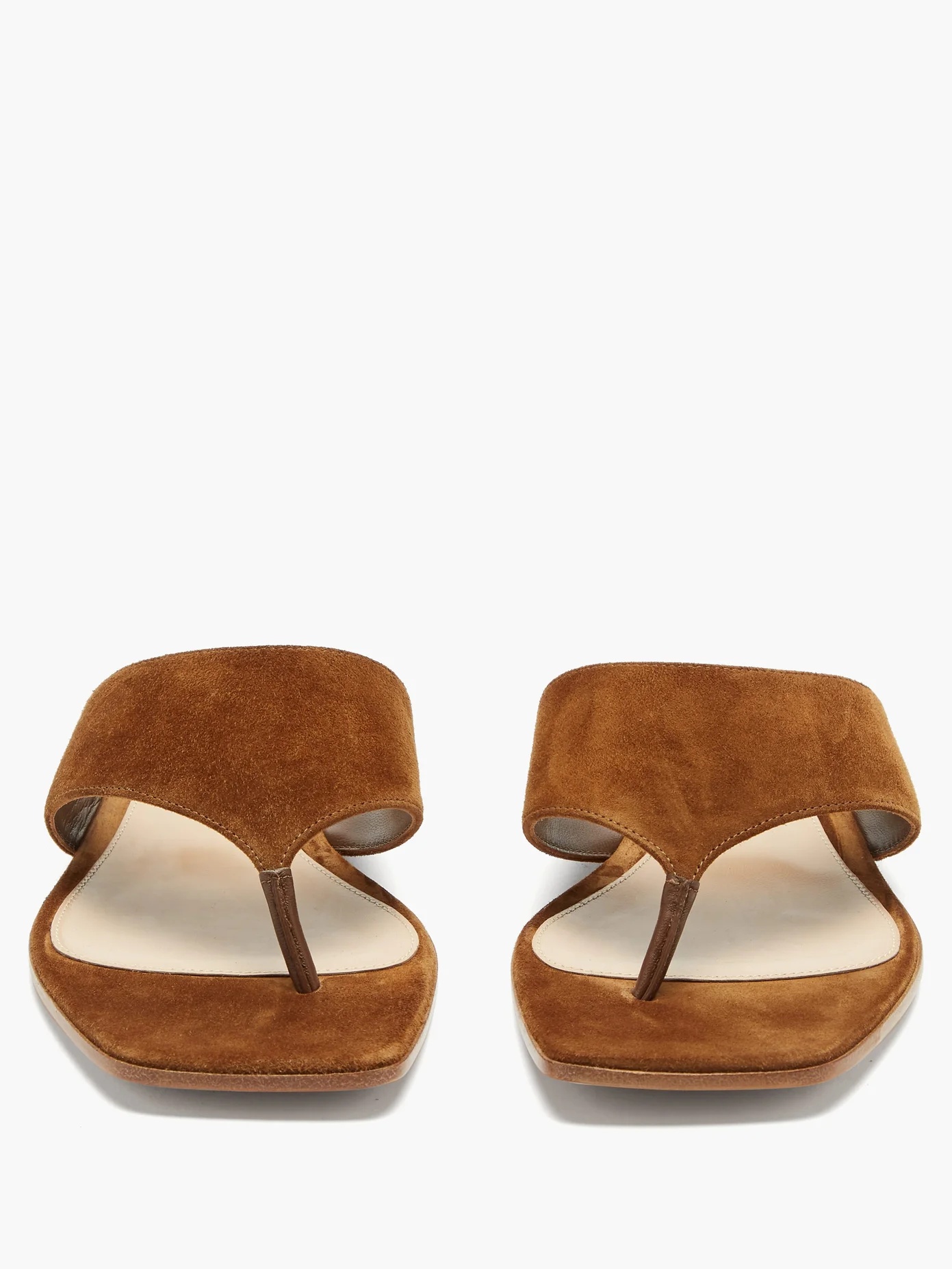 Thong suede sandals - 5