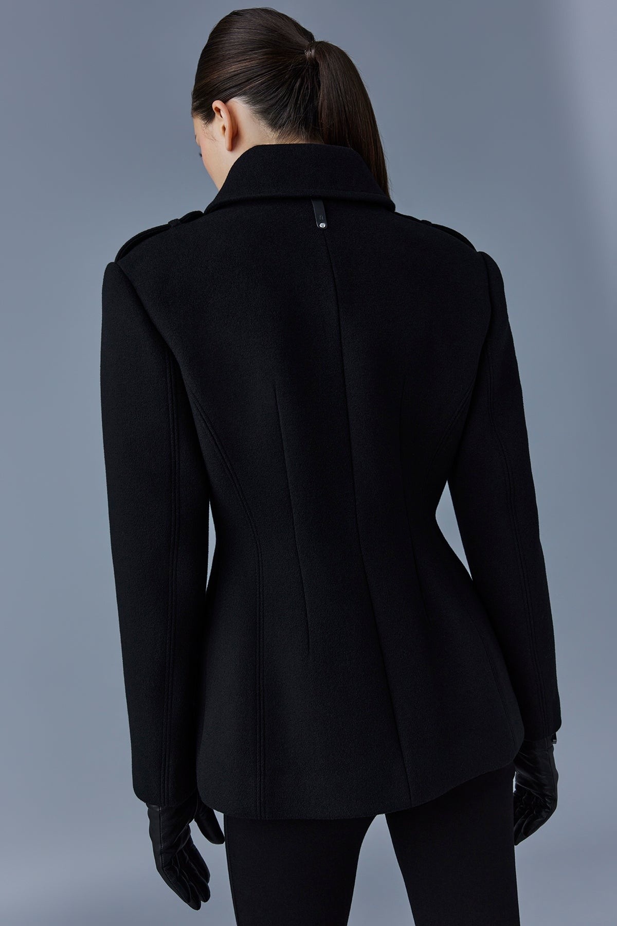 MARCY Wool fitted jacket with asymmetrical collar - 5