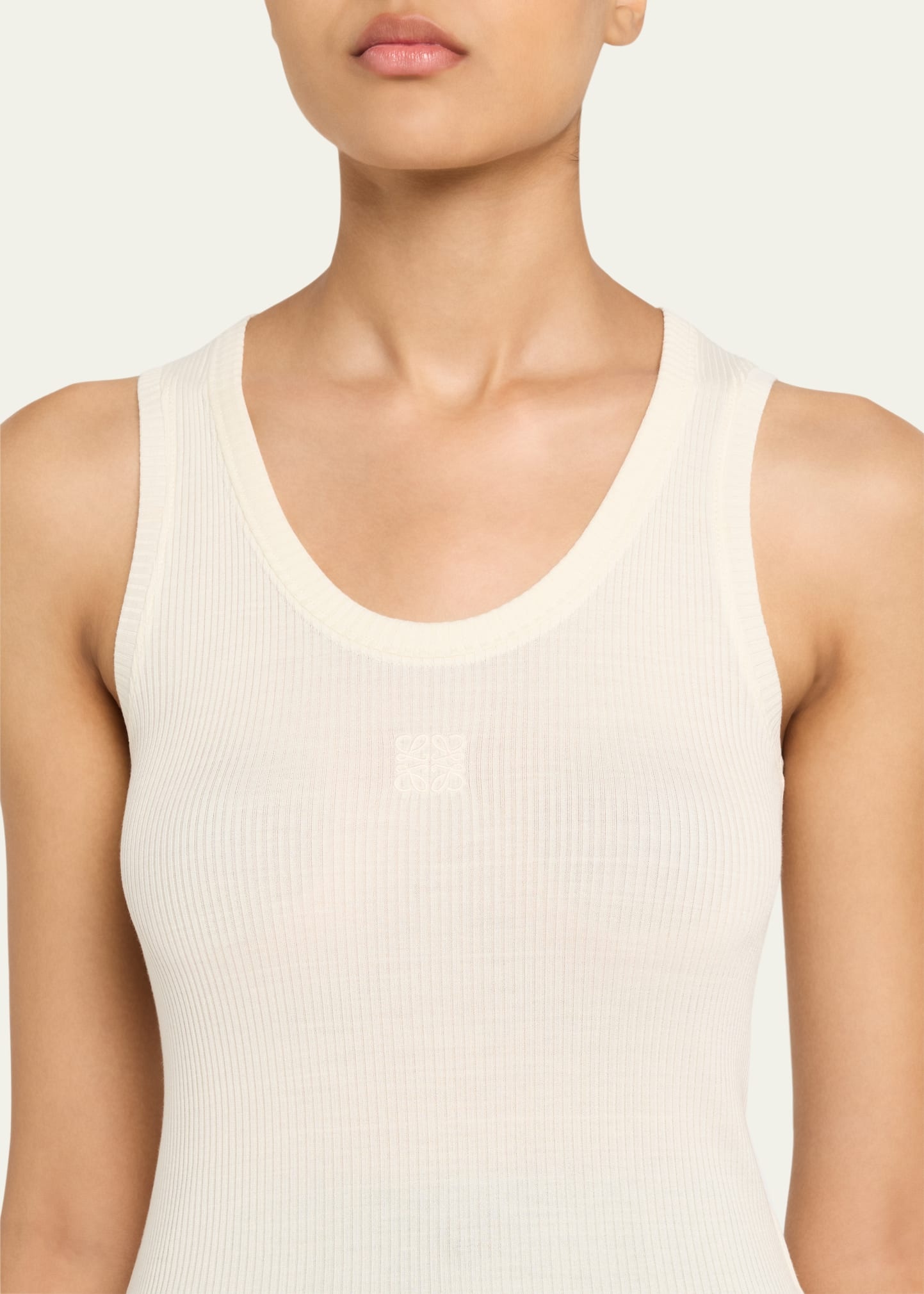 Anagram Logo Ribbed Tank Top - 5