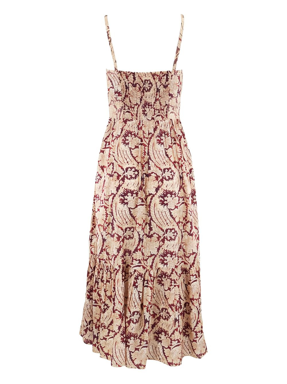 paisley print tiered midi dress - 2