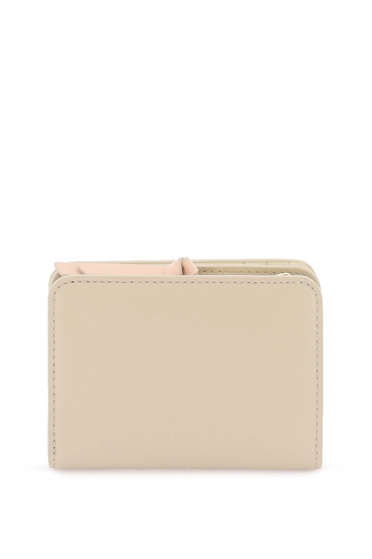 折りたたみ財布 Marc Jacobs White Leather Mini Utility Snapshot Wallet MARC JACOBS The Sticker Utility Snapshot Mini Compact Wallet