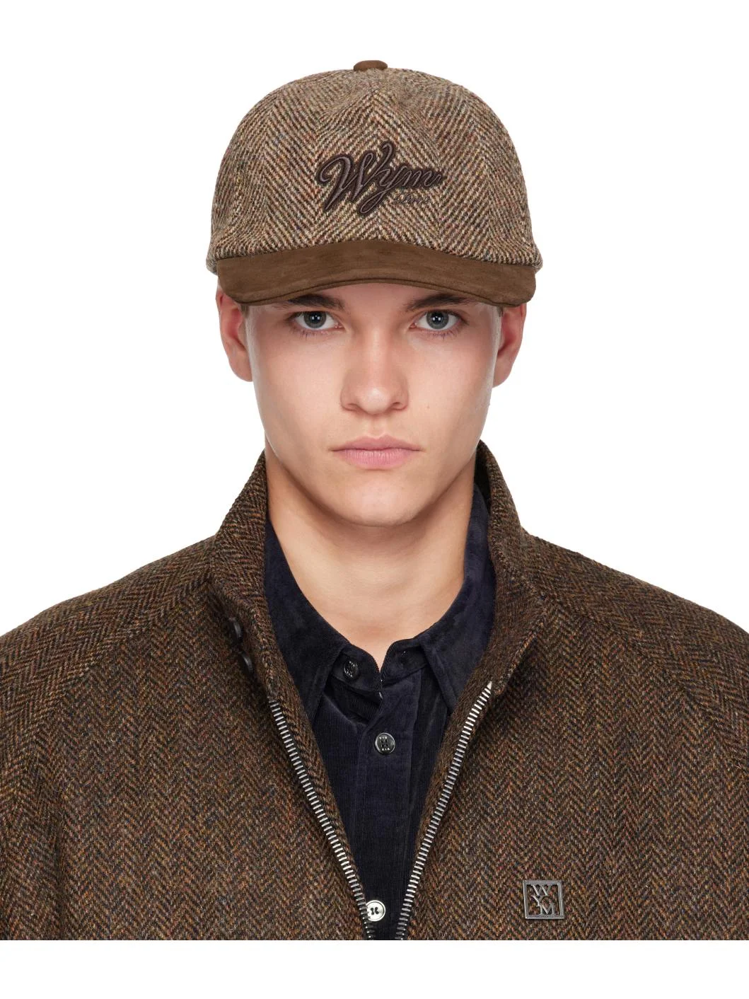 Brown Herringbone Cap - 1