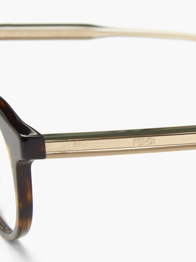 FENDI Round acetate glasses outlook