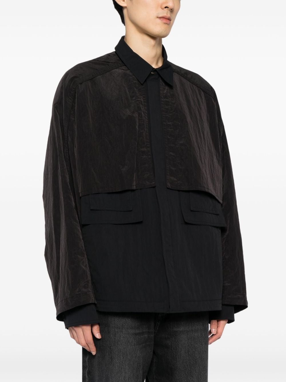 panelled lightweight shirt jacket - 3