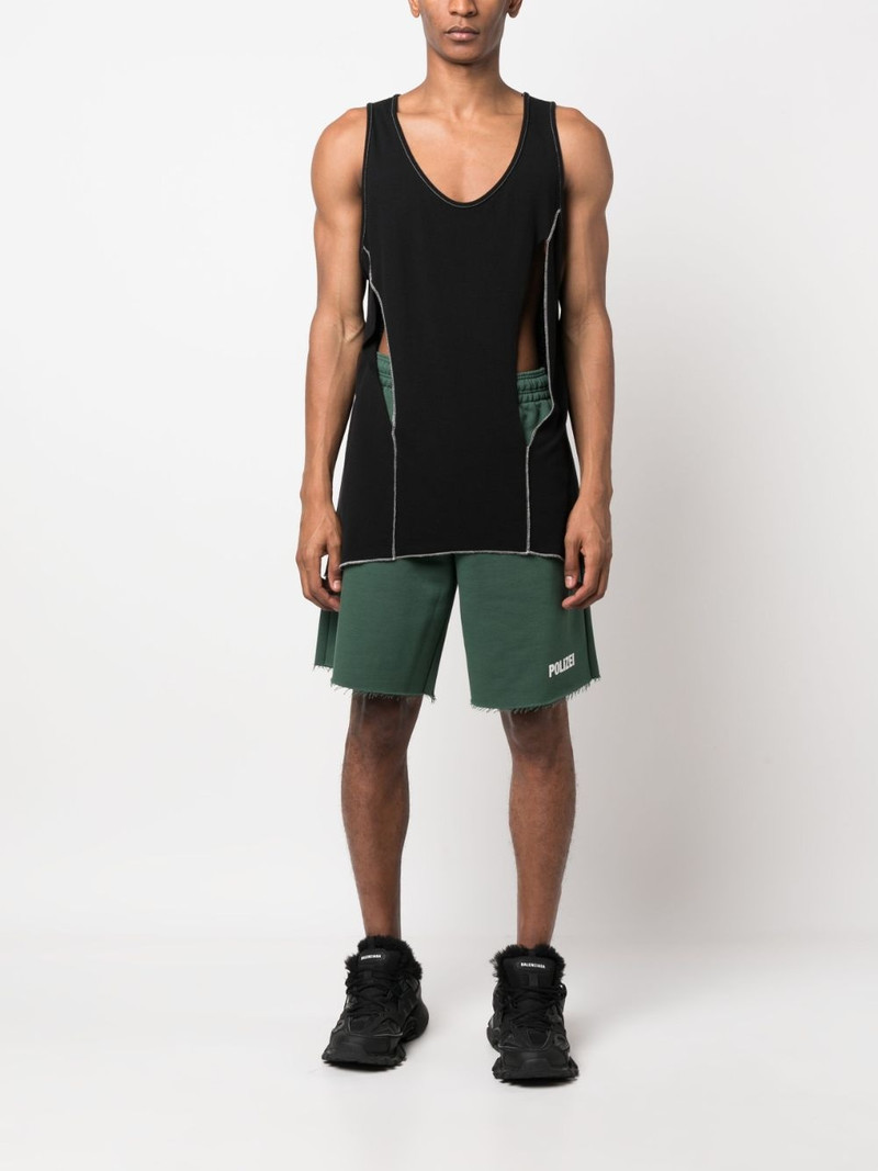 VETEMENTS Polizei raw-edge shorts outlook