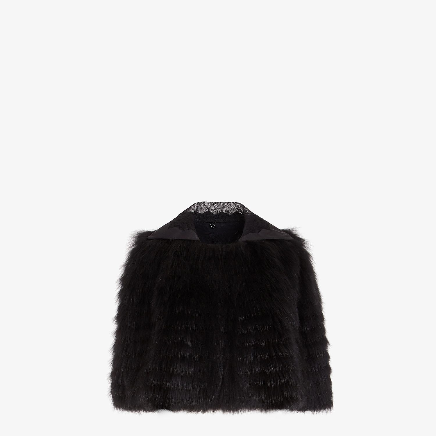 Black fox fur cape - 1