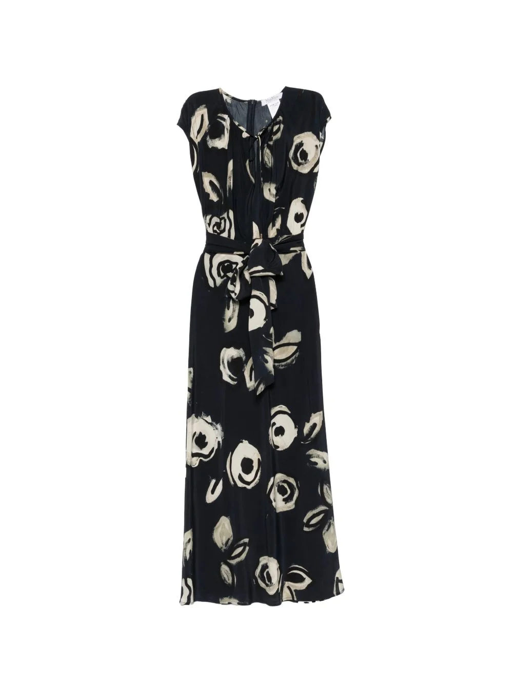 floral-print tie-waist dress - 1