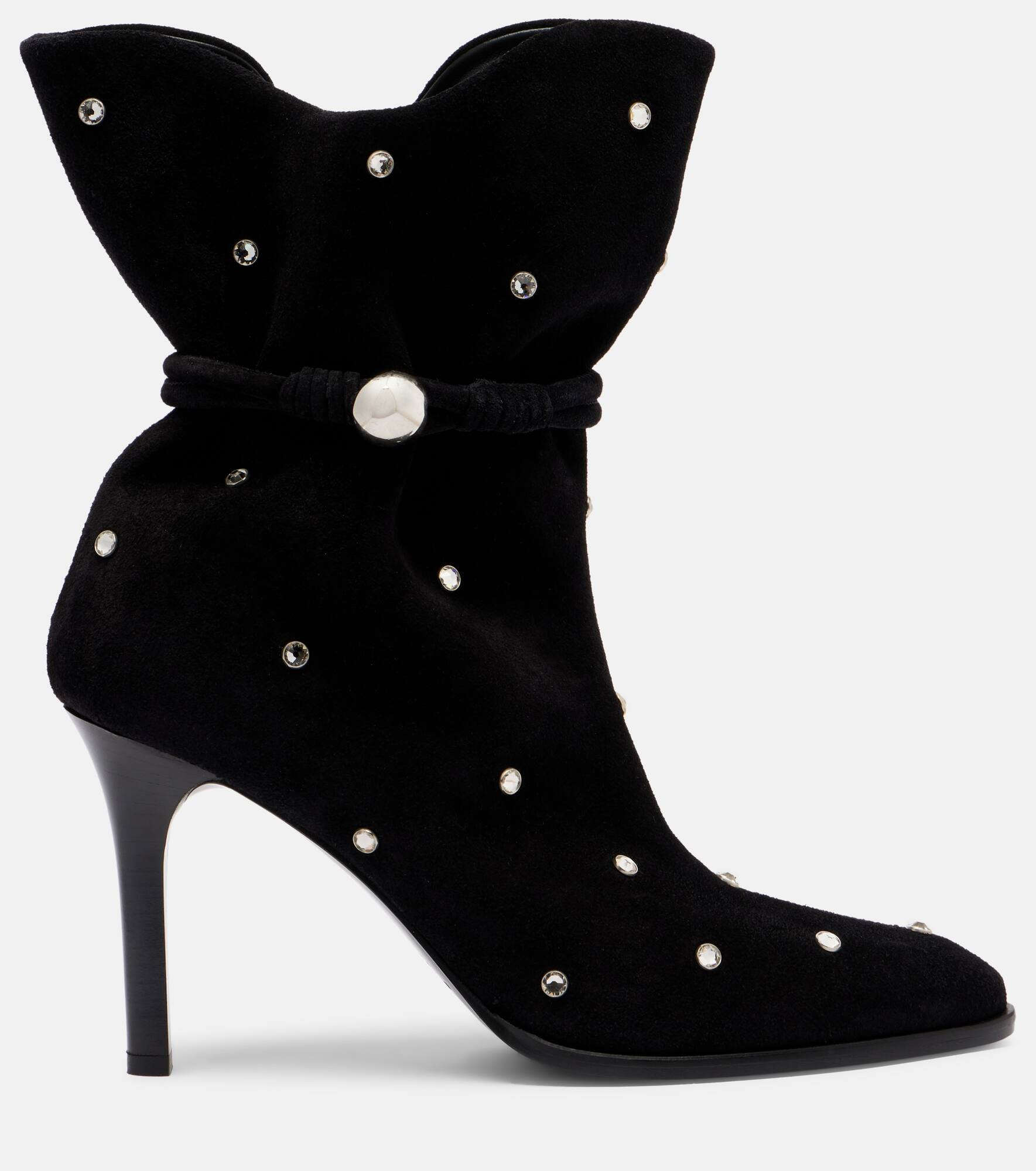 Lolya 90 embellished suede ankle boots - 4
