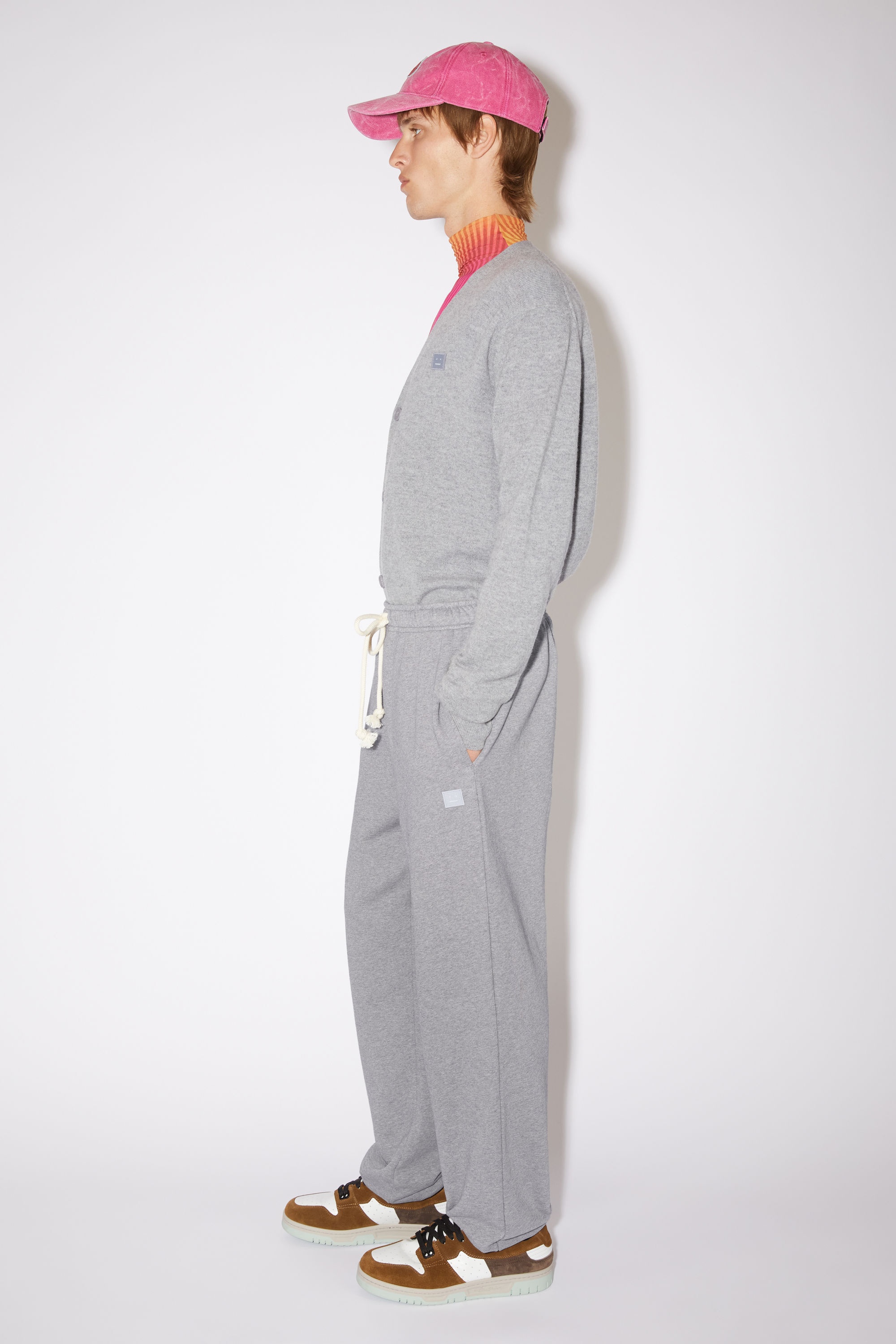 Fleece sweatpants - Light Grey Melange - 4