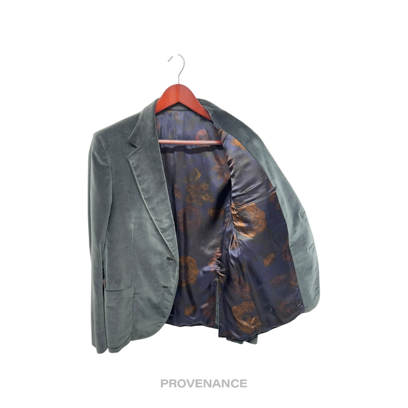 Gucci Jacket Coat Blazer - Velour Deep Green Notch 38 48 - 3