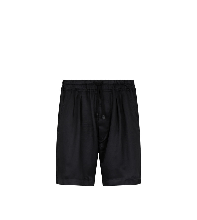 SILK TWILL PLEAT SHORTS 1