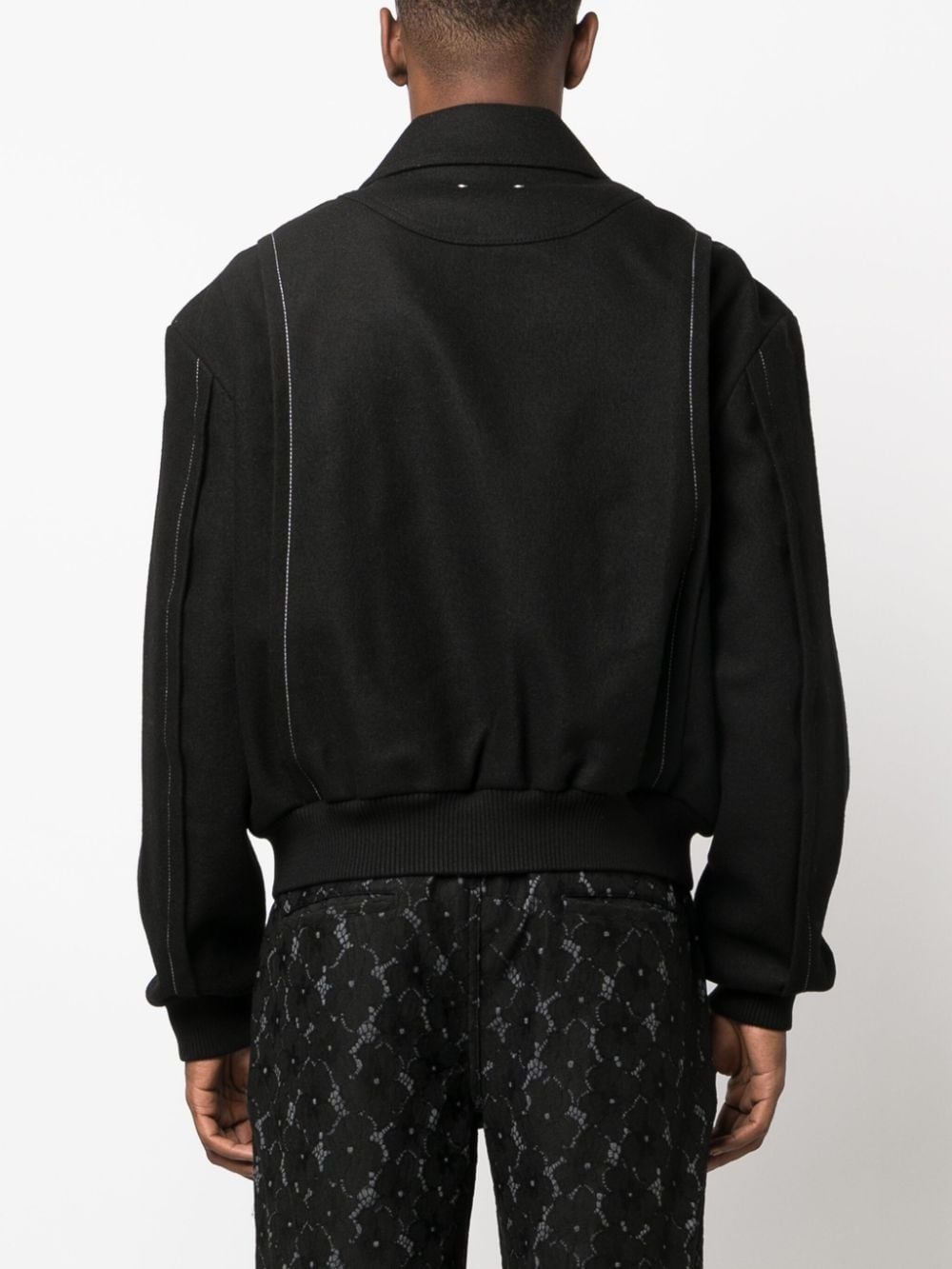 Western-style leather shirt jacket - 4