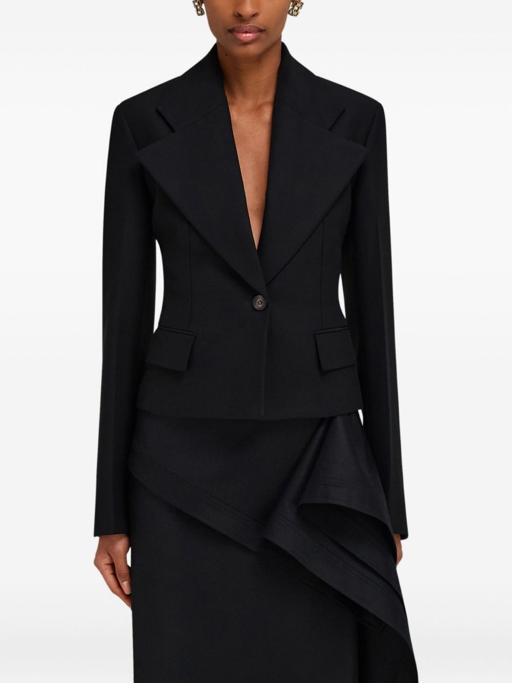 cropped blazer - 3