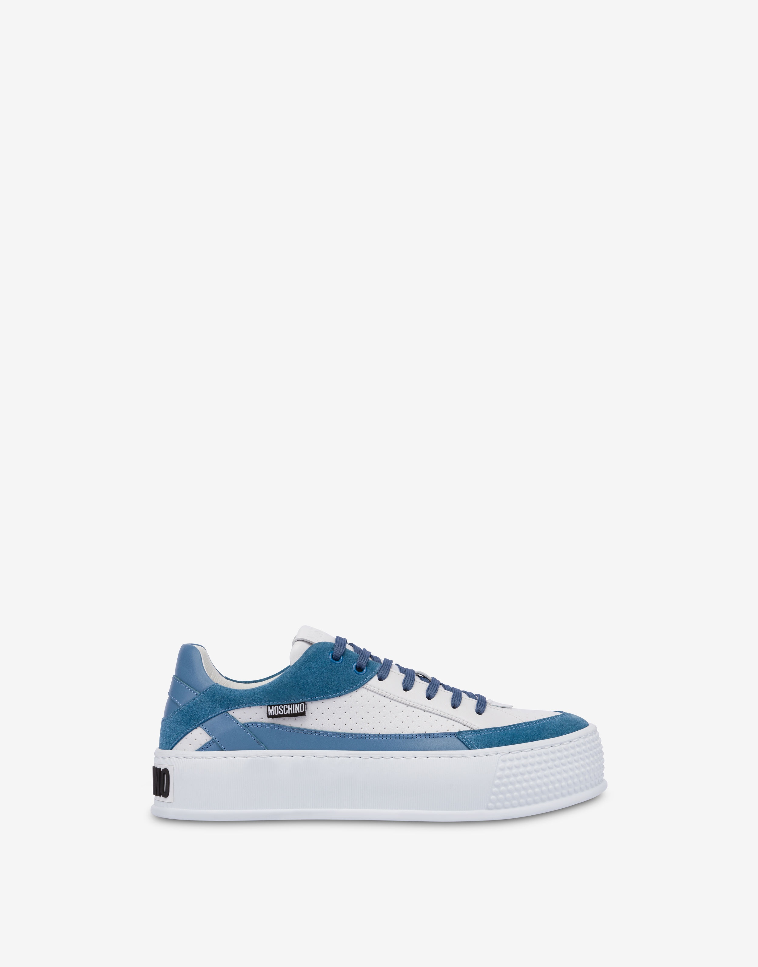 BUMPS & STRIPES CALFSKIN AND SPLIT LEATHER SNEAKERS - 2