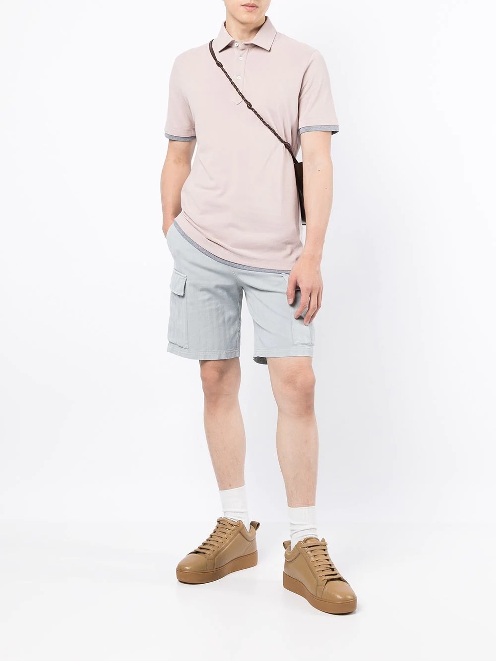 striped cargo shorts - 2