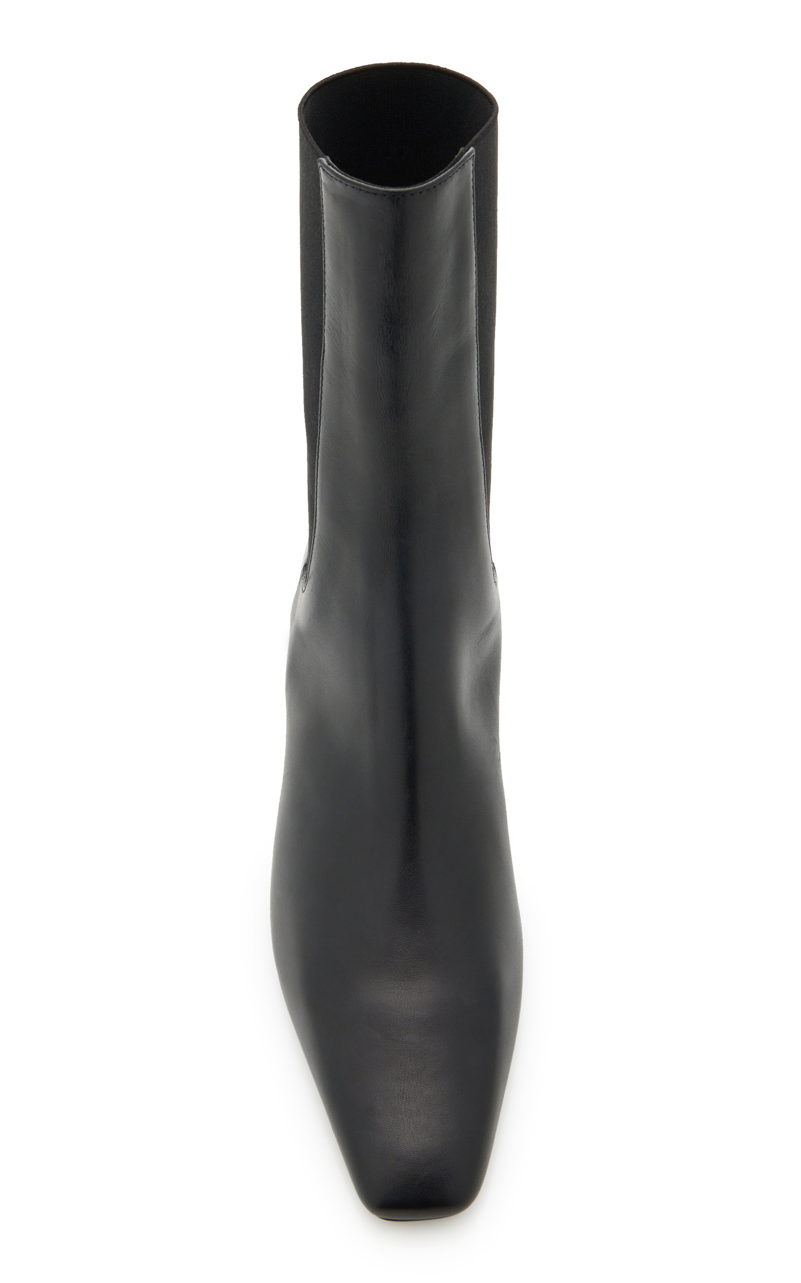 The Mid Heel Leather Boots black - 4
