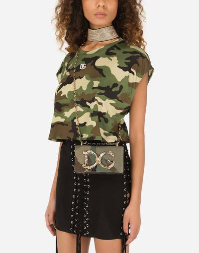 Dolce & Gabbana DG Girls phone bag in camouflage patchwork outlook