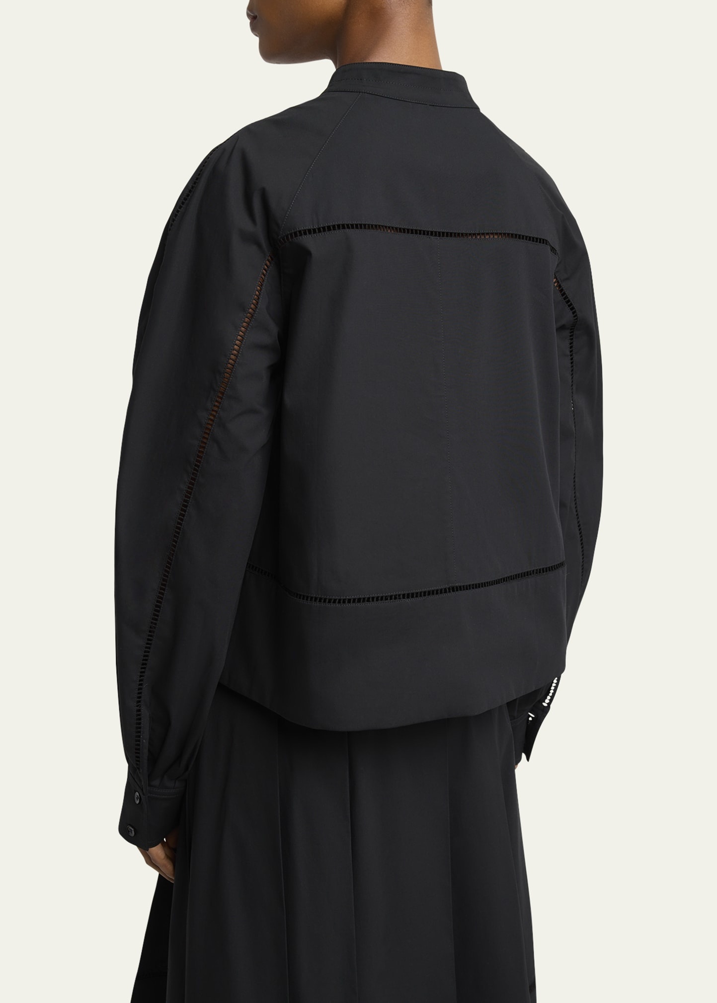 Grayson Ladder Stitch Poplin Top - 3