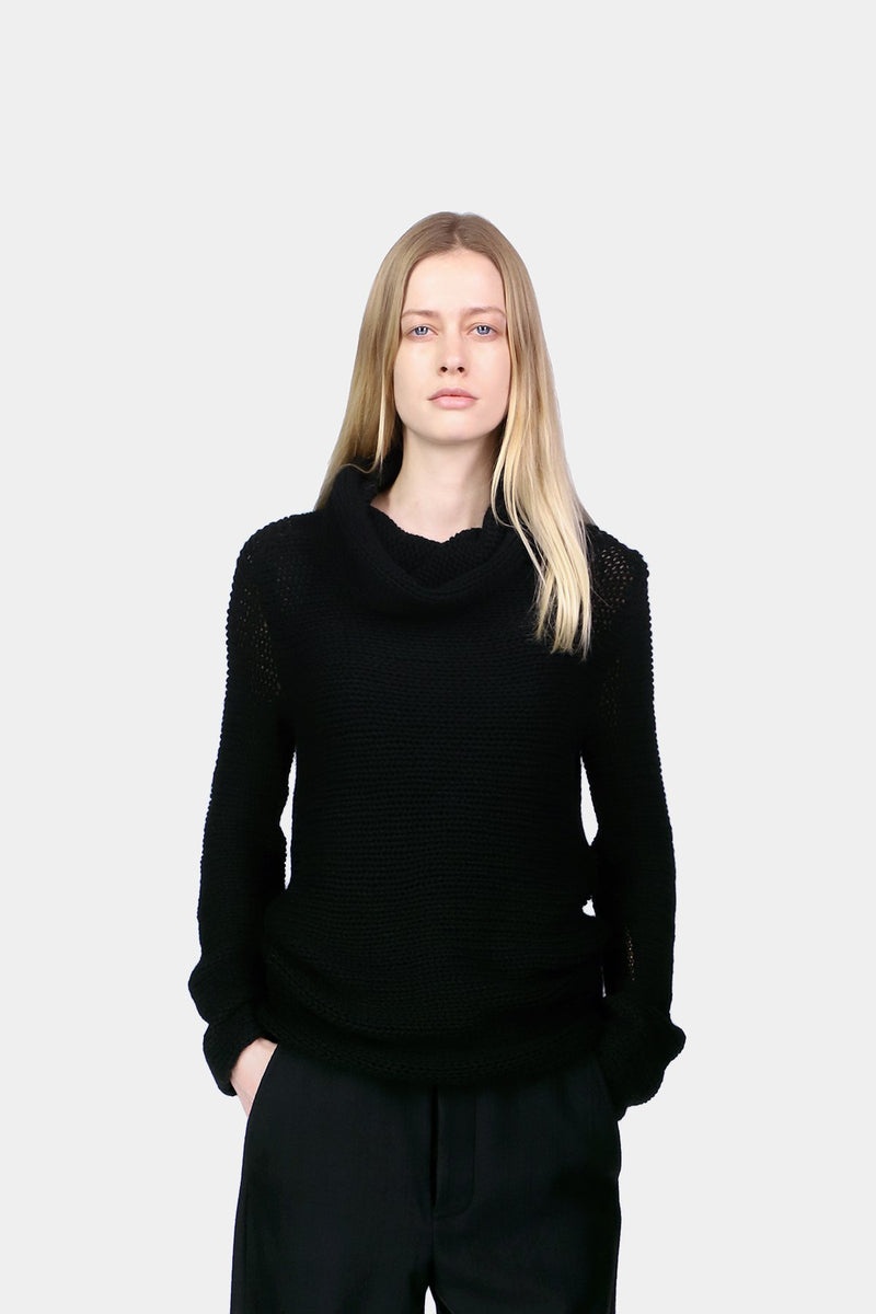 Astrid Knitted Asymmetrical Turtleneck - 1