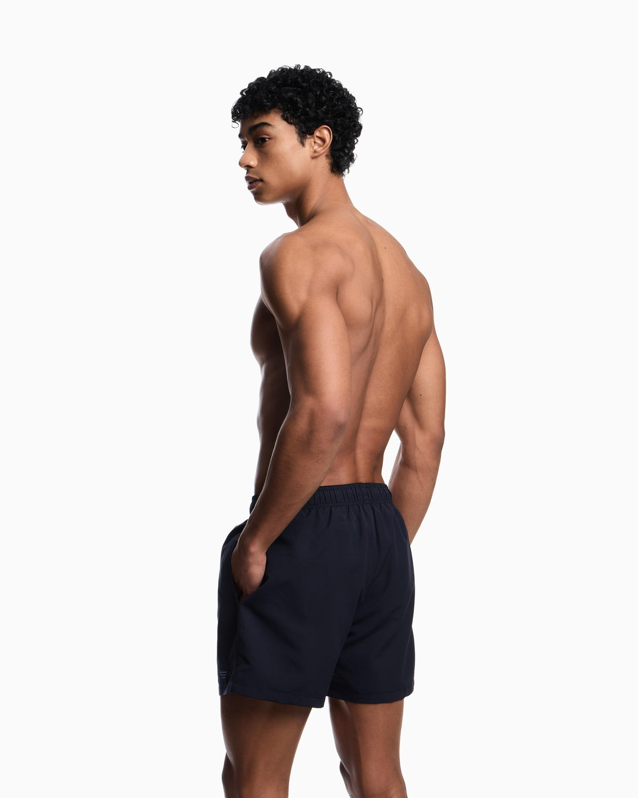 SWIM SHORTS WITH TWO-TONE EAGLE EMBROIDERY - 3