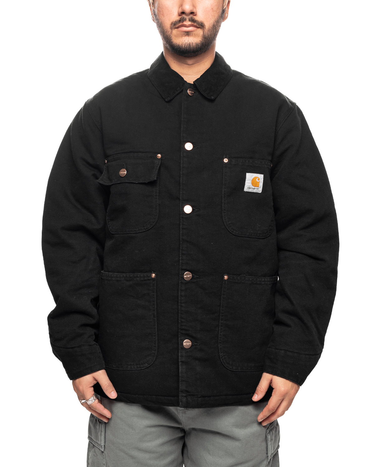 OG Chore Coat Black/Black (Aged Canvas) - 1