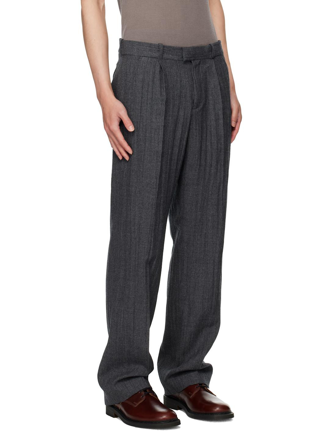 Gray Slack Trousers - 2