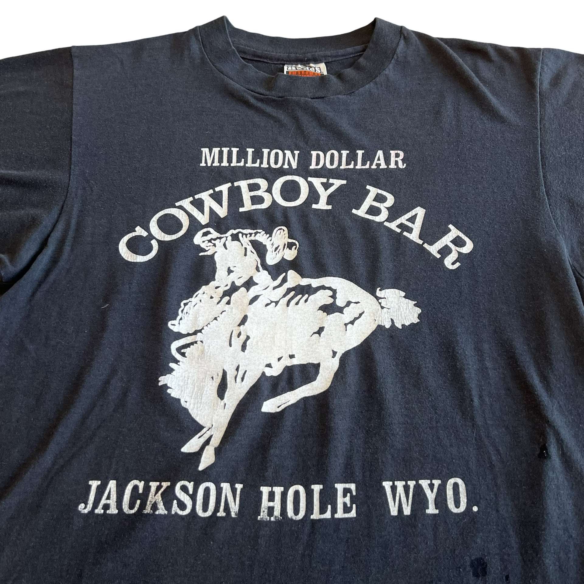 Final Blow - Vintage 80s Million Dollar Cowboy Bar T-Shirt SZ L - 2