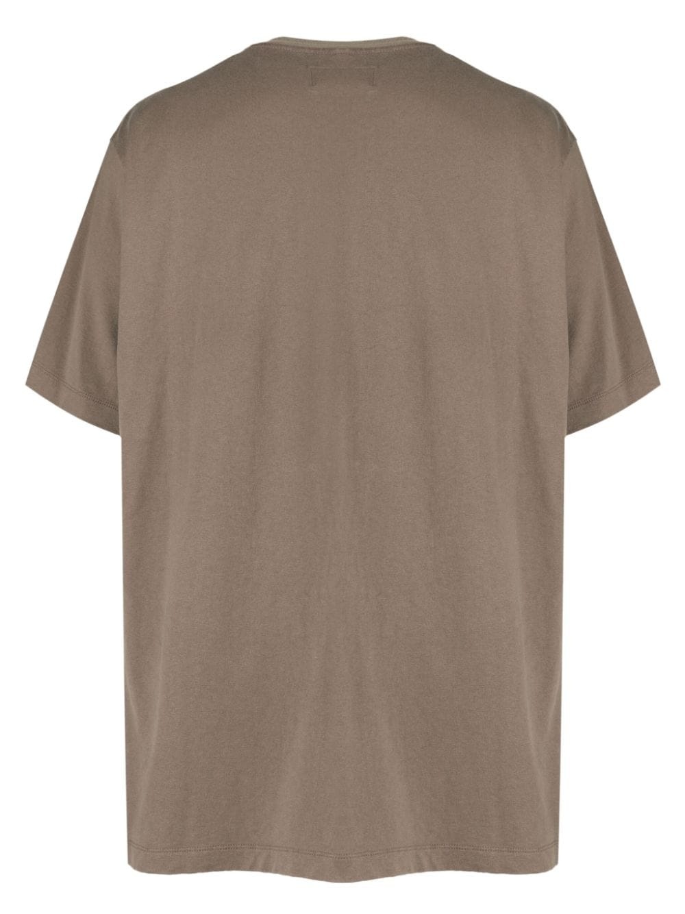 logo-embroidery cotton T-shirt - 2
