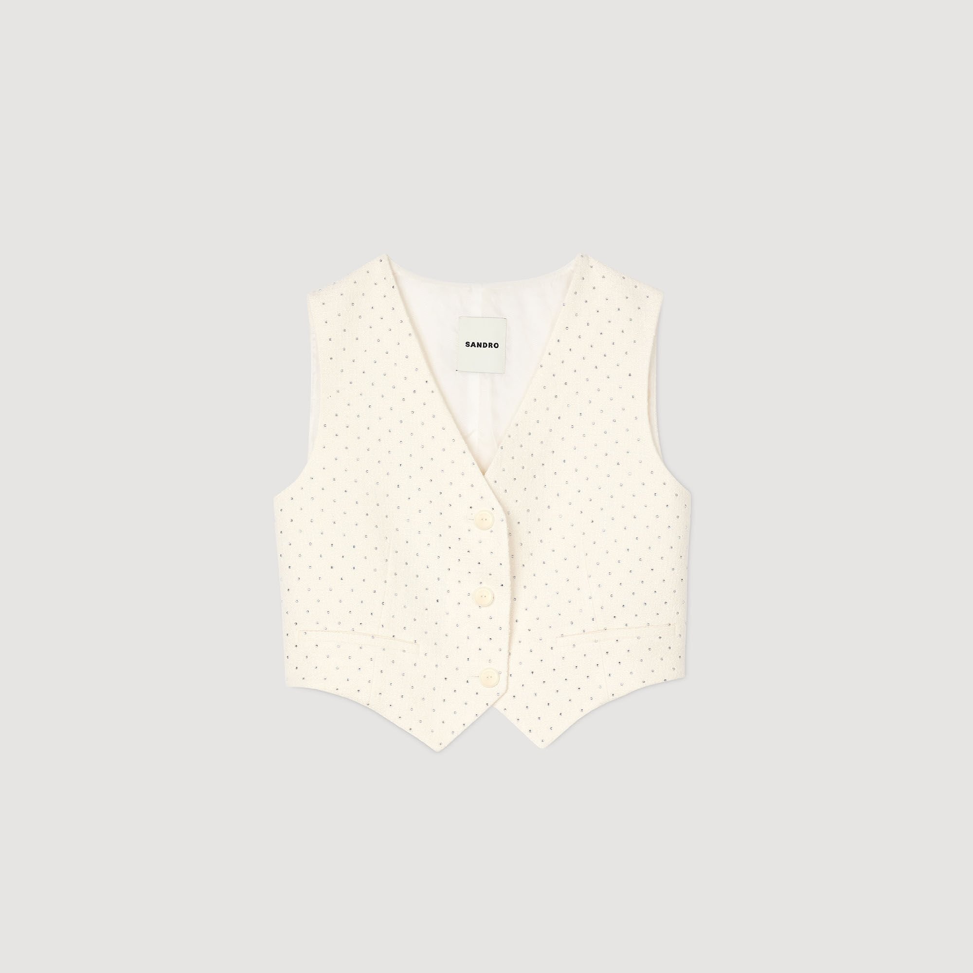 RHINESTONE TWEED JACKET - 6