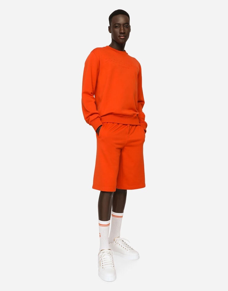 Jersey jogging shorts with embossed logo - 5
