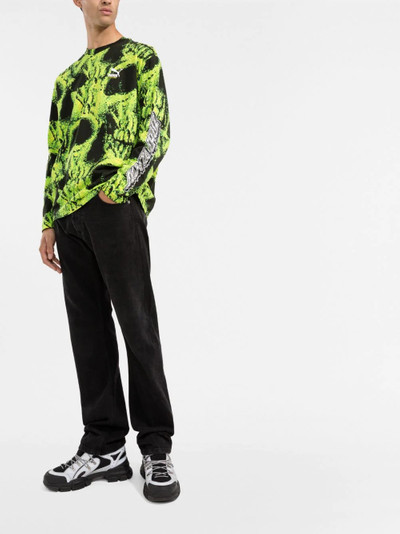 PUMA skull-print long-sleeved T-shirt outlook