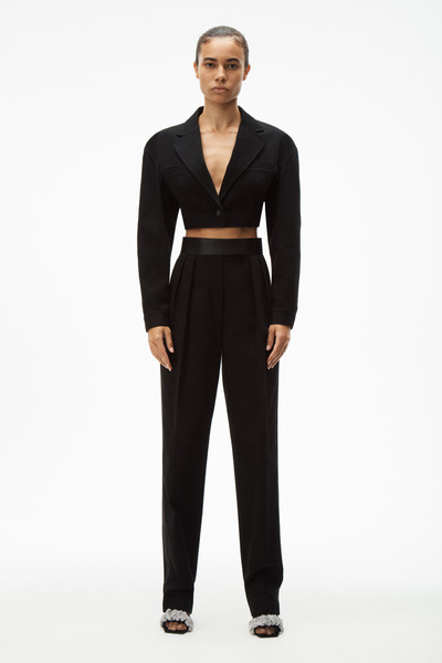 alexanderwang.t RELAXED CROPPED BLAZER IN DENIM outlook