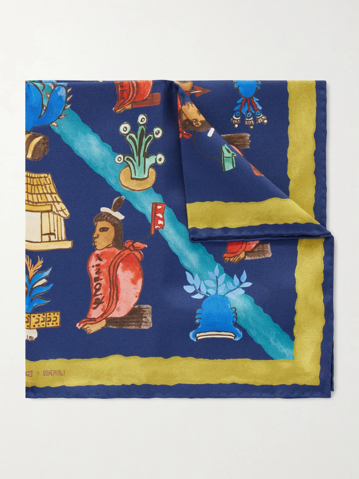 Printed Silk-Twill Pocket Square - 1