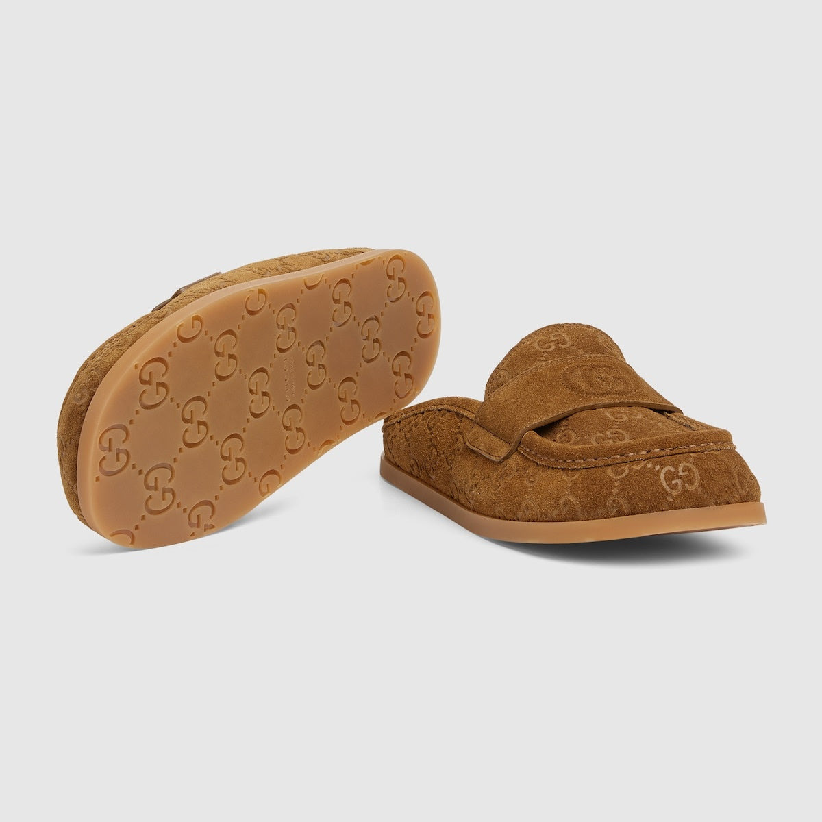 Gucci Double G Suede Mules - 3