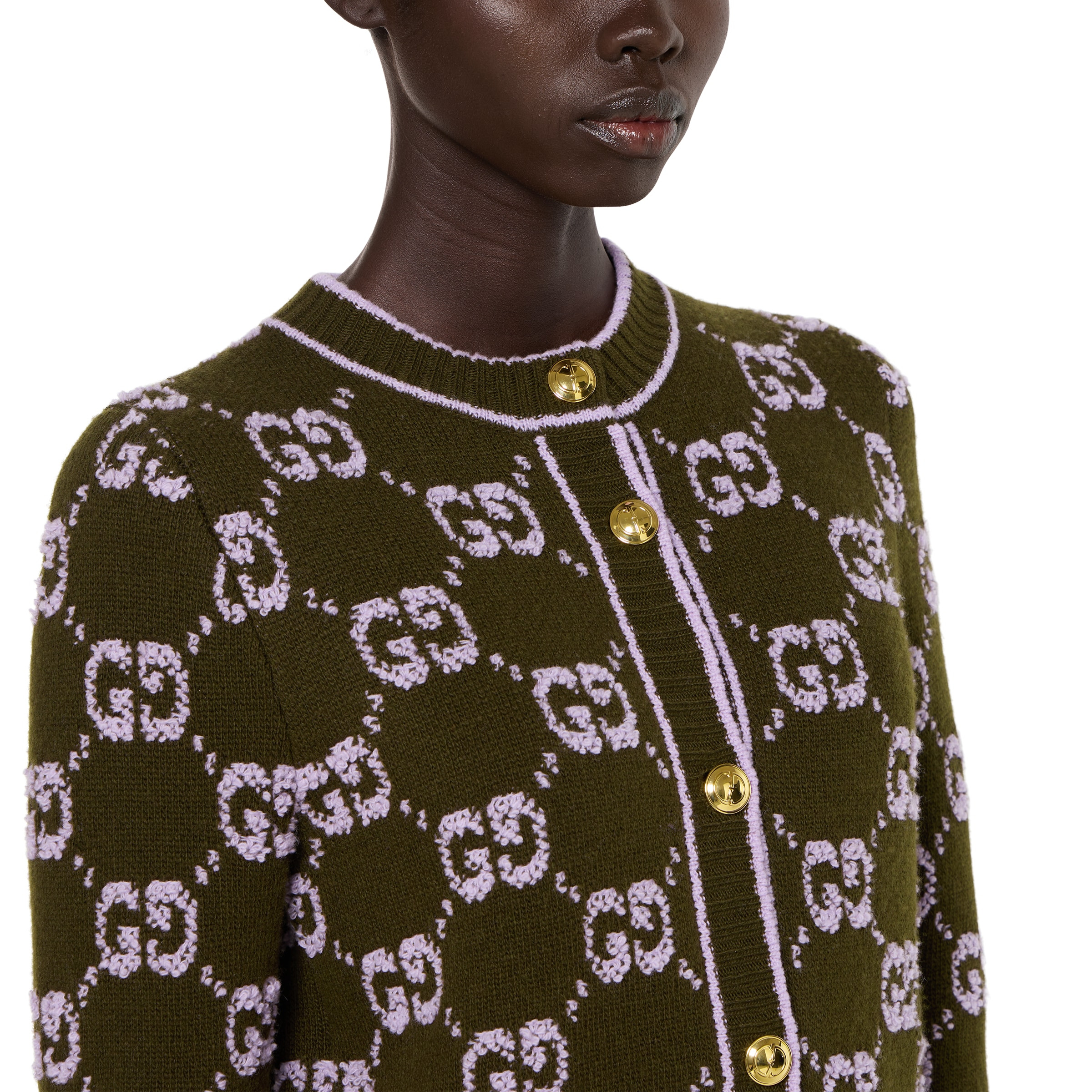 GG wool bouclé jacquard cardigan - 5