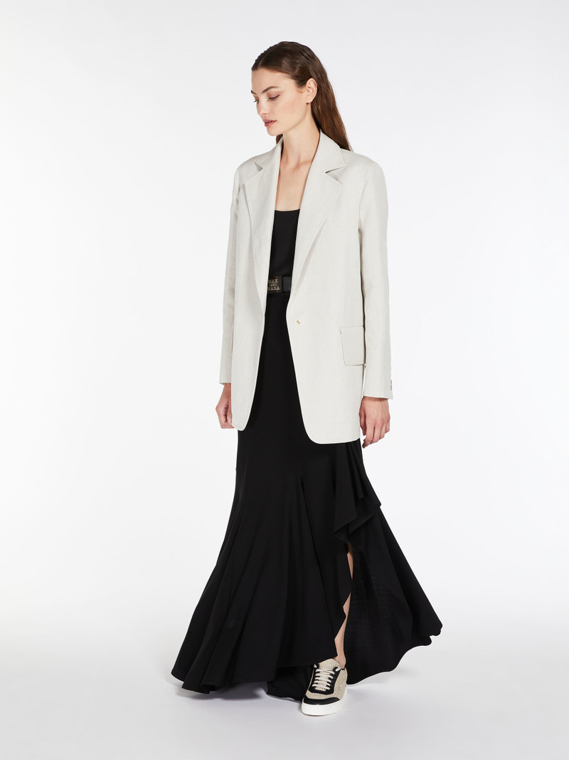 Max Mara MOSA Linen and cotton canvas jacket outlook