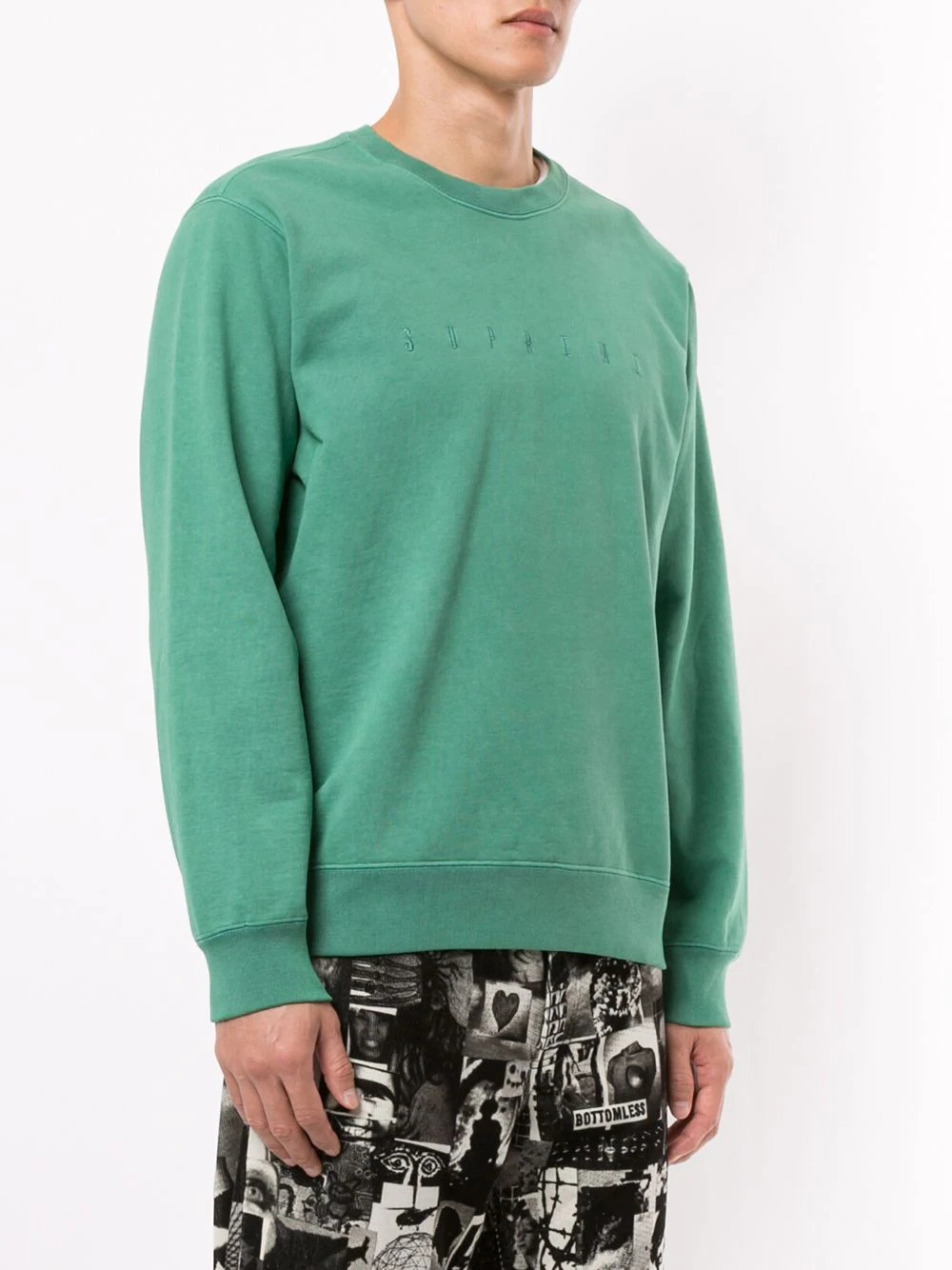 overdyed crew neck sweatshirt  - 3