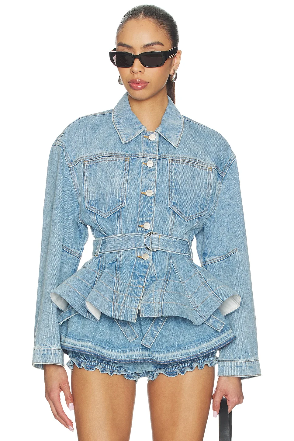 Alex Peplum Denim Jacket - 1
