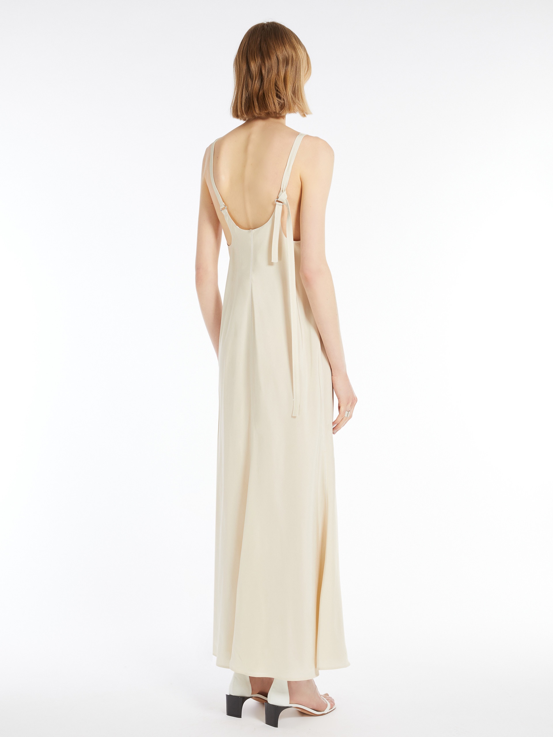 UNIONE Long dress with removable shoulder strap detail - 4