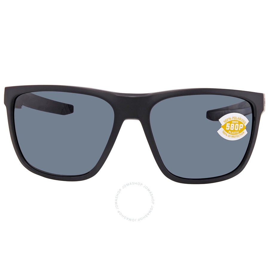 Costa Del Mar - Costa Del Mar FERG Grey Polarized Polycarbonate Square Men's Sunglasses 6S9002 900211 59 - 1