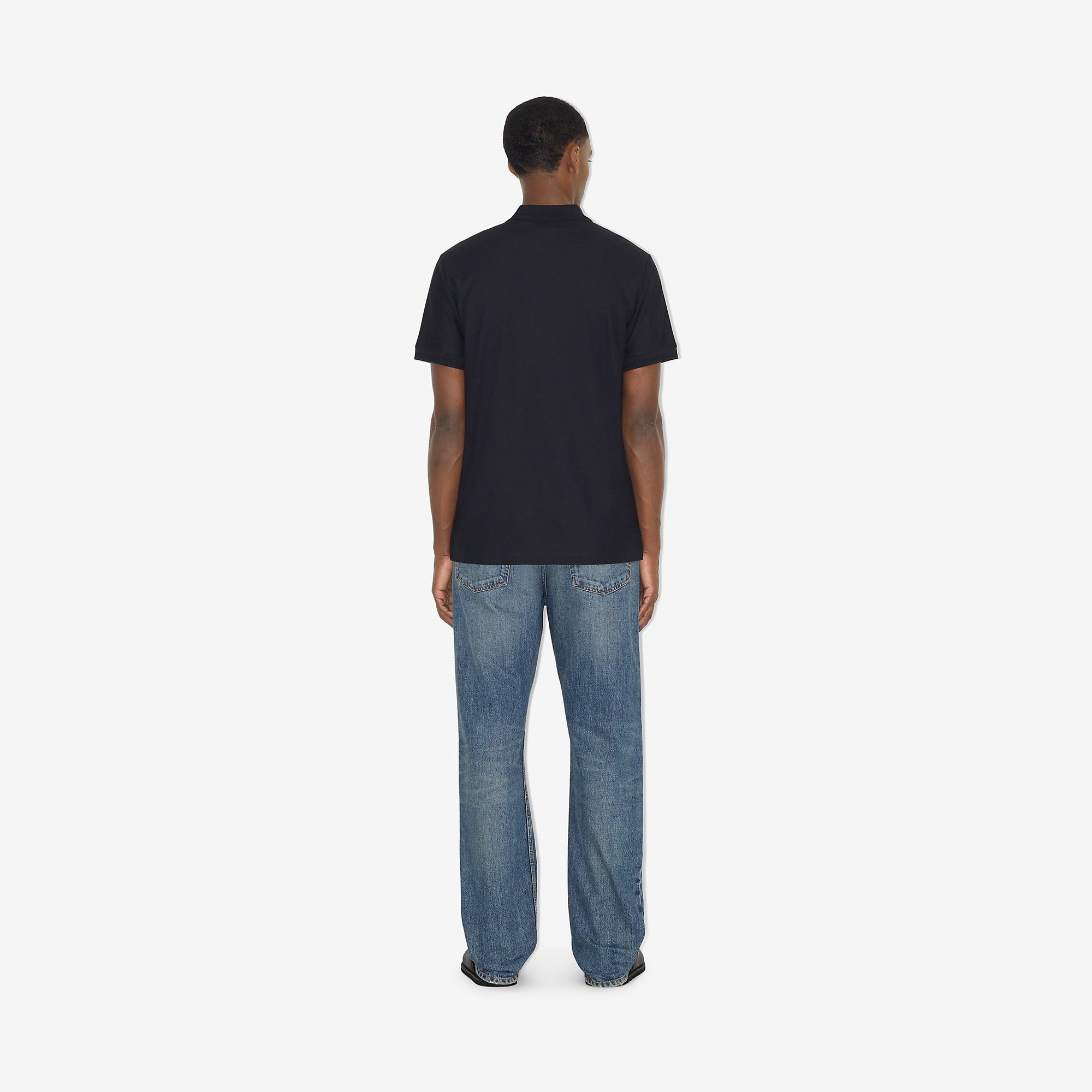 Monogram Motif Cotton Piqué Polo Shirt - 4