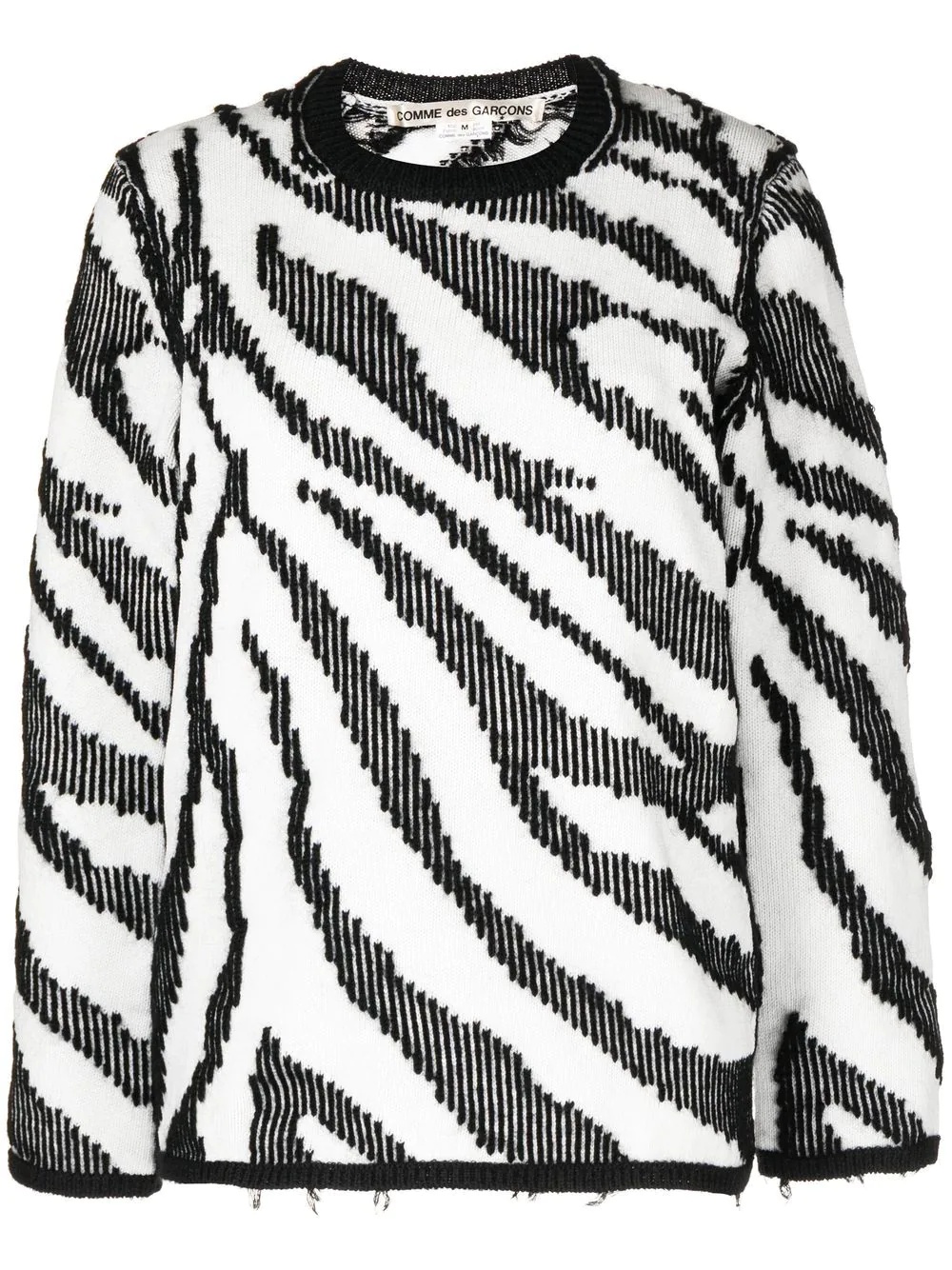 intarsia-knit zebra pattern jumper - 1