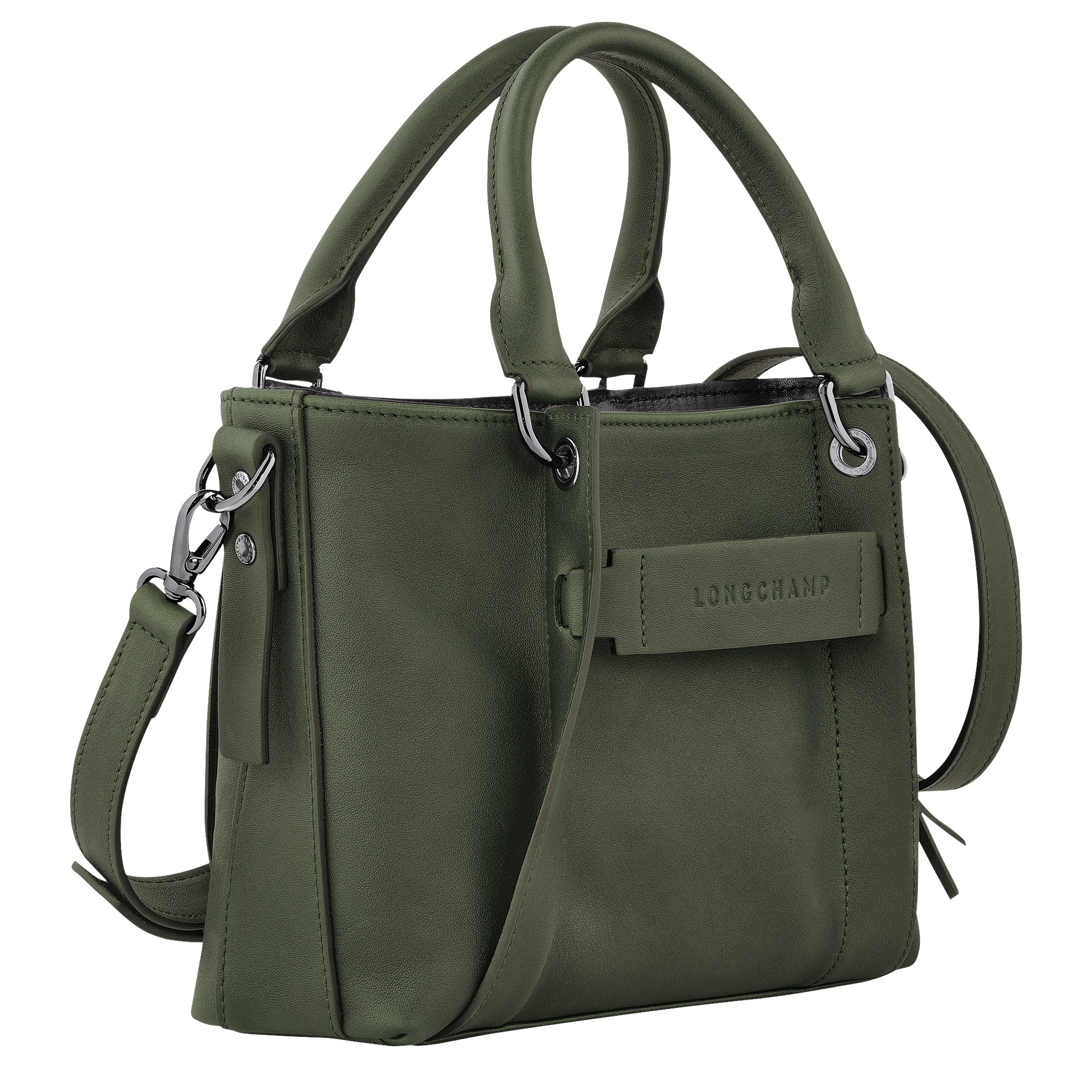 Longchamp 3D S Handbag Khaki - Leather - 3