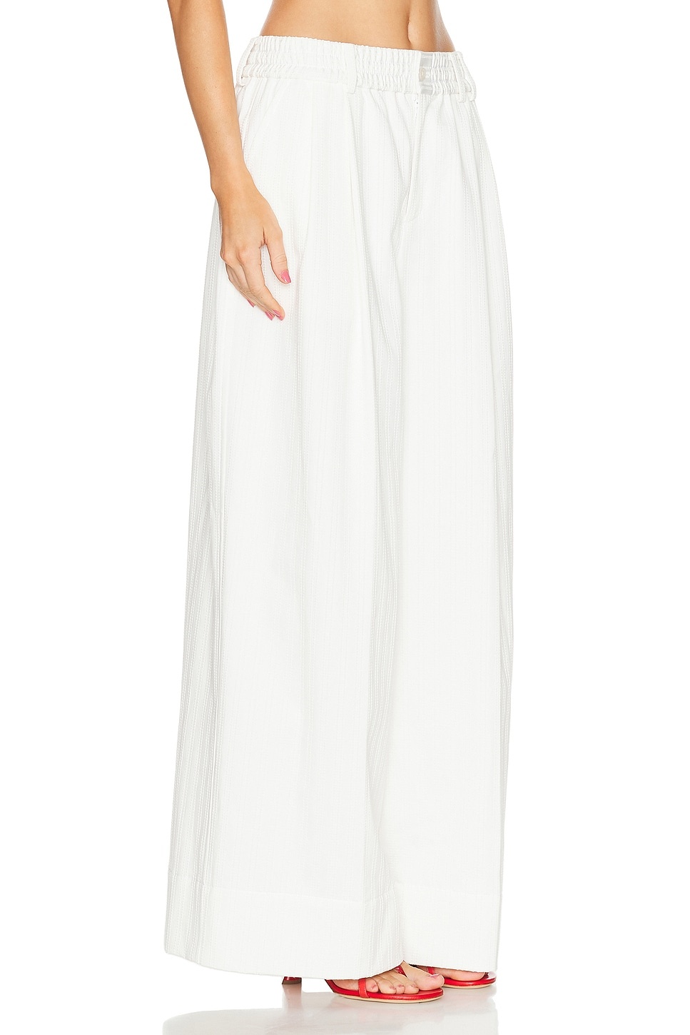 Elastic Waist Wide Leg Pant - 2