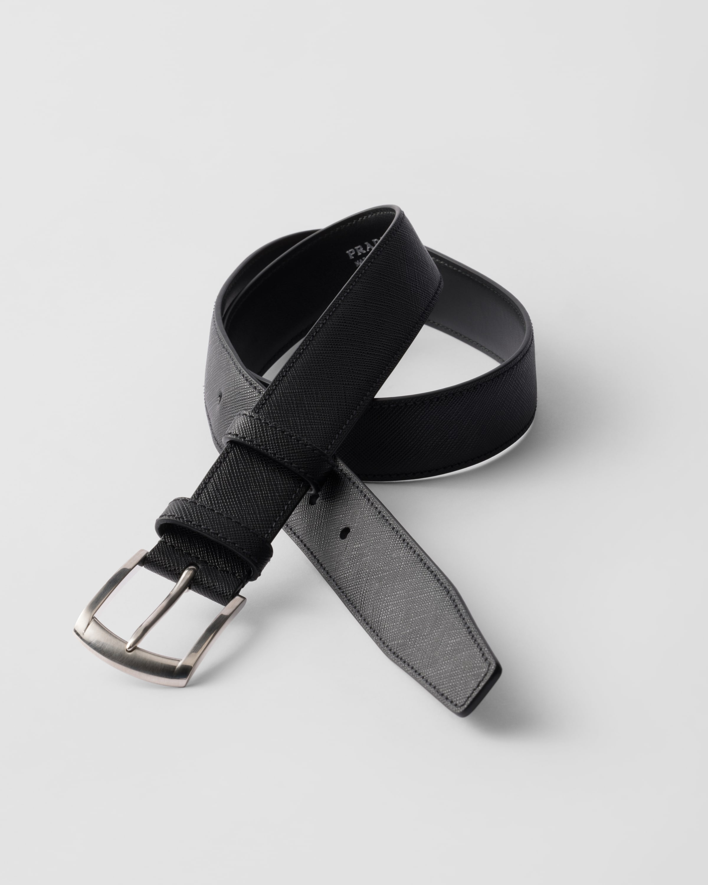Saffiano leather belt - 3