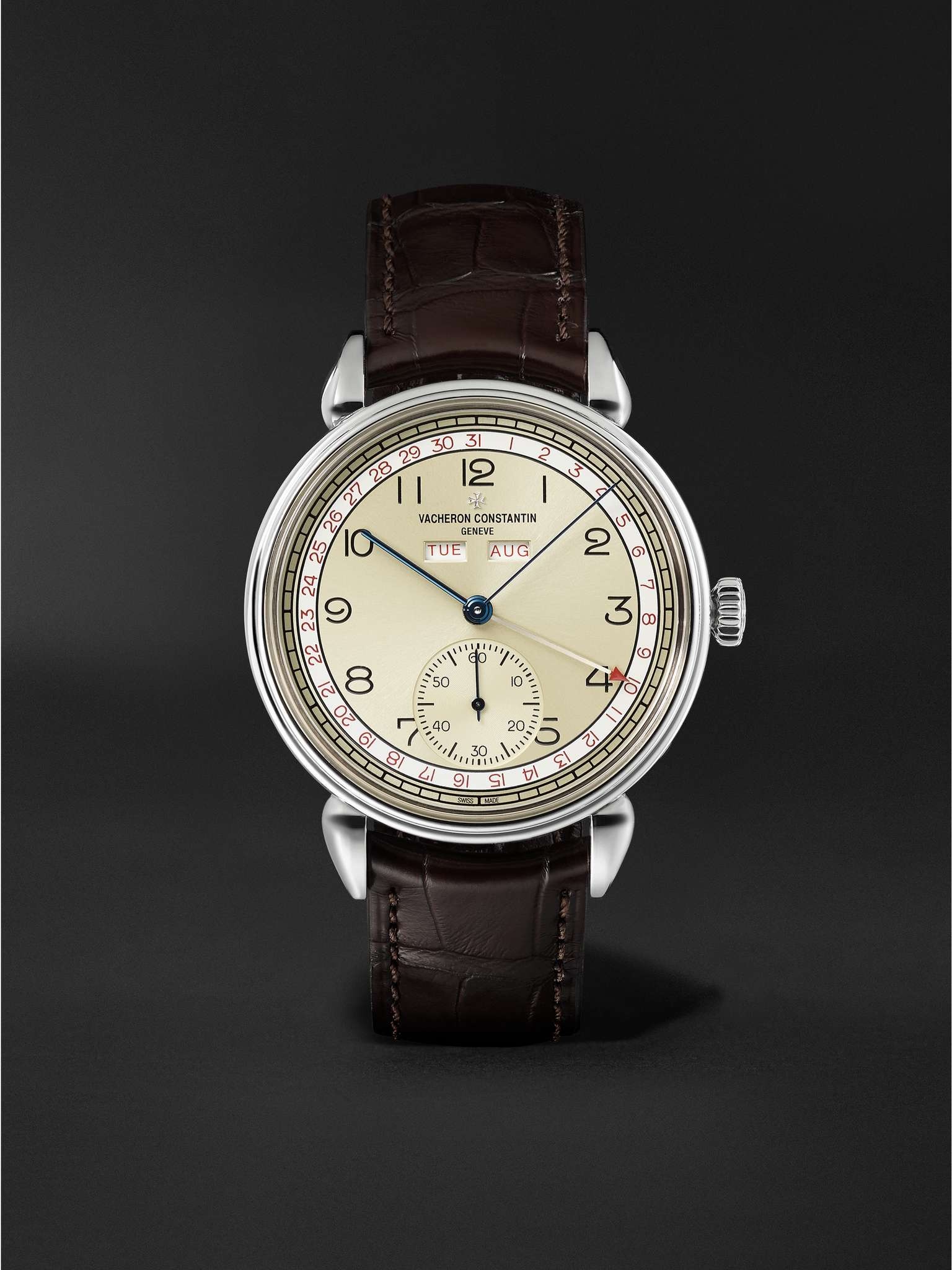 Historiques Triple Calendar Hand-Wound 40mm Stainless Steel and Alligator Watch, Ref. No. 3110V/000A - 1